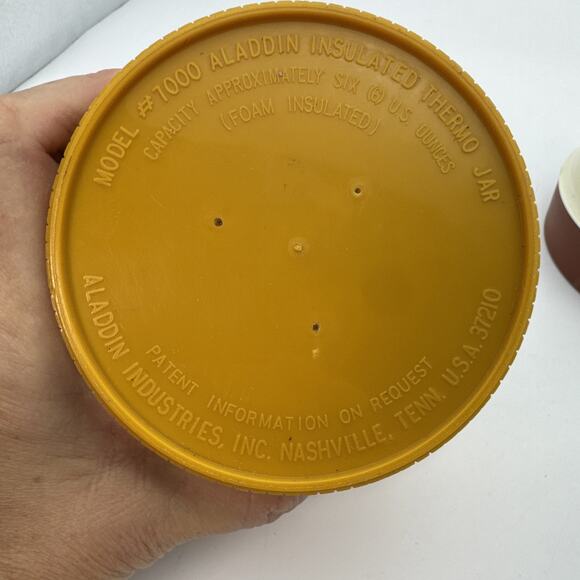 2 Vintage Thermos Cont. 1 King-Seeley Thermos Bottle Brown/Tan & 1 Aladdin 7000 - Picture 6 of 16